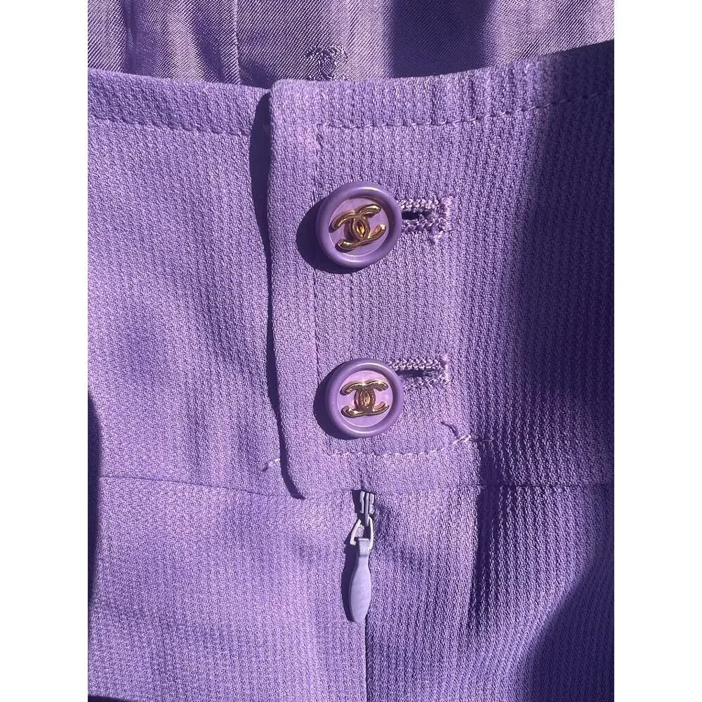 1997 Purple Chanel Sheath Dress